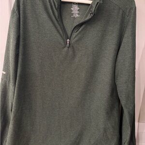 Athletic Works Men's Green Zip Up Sweater